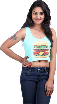 

Midnight Casual Sleeveless Printed Women's Green, Multicolor Top