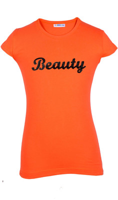 

Lil Orchids Casual Cotton Top(Orange, Pack of 1, Coral