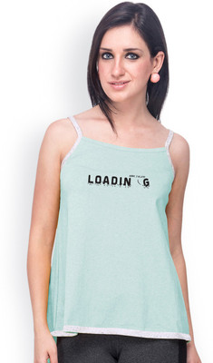 

Campus Sutra Casual Sleeveless Printed Women's Green, Grey Top