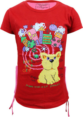 

Kothari Girls Casual Cotton Top(Red, Pack of 1