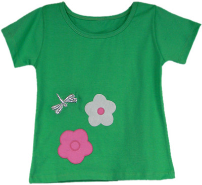 

SSMITN Girls Casual Cotton Top(Green, Pack of 1