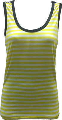 

Dovekie Casual Sleeveless Striped Women's Yellow, White Top, White;yellow