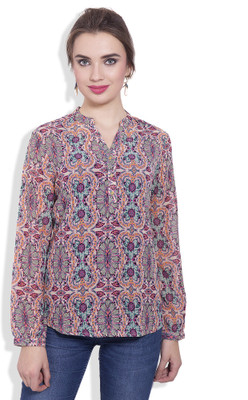 

Pear Blossom Casual Full Sleeve Floral Print Women's Multicolor Top