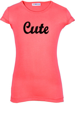 

Lil Orchids Casual Cotton Top(Pink, Pack of 1, Blossom berry