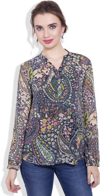 

Pear Blossom Casual Full Sleeve Floral Print Women's Multicolor Top