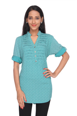 

Deesha Polka Print Women's Tunic, Blue