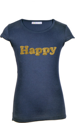 

Lil Orchids Girls Casual Cotton Top(Blue, Pack of 1, Navy