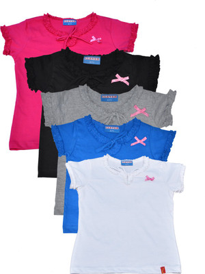 

Clever Casual Cotton Top(Multicolor, Pack of 5