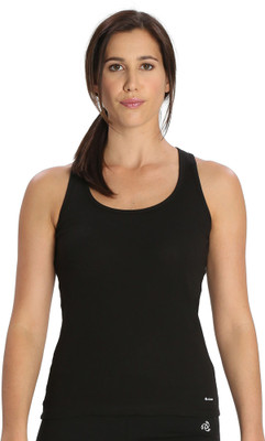 Jockey Casual Sleeveless Solid Women Black Top