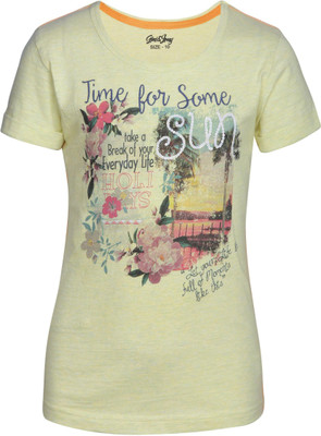 

Gini & Jony Girls Casual Cotton Top(Yellow, Pack of 1, Sunshine(c302)