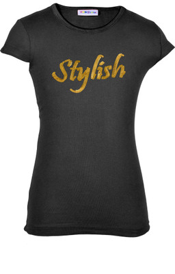 

Lil Orchids Girls Casual Cotton Top(Black, Pack of 1