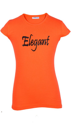 

Lil Orchids Casual Cotton Top(Orange, Pack of 1, Coral