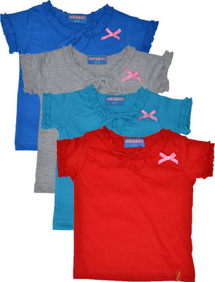 

Clever Casual Cotton Top(Multicolor, Pack of 4, Mulicolour