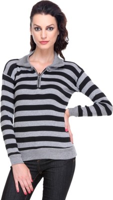 TEEMOODS Casual Full Sleeve Striped Women Multicolor Top