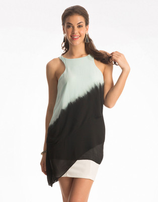

PrettySecrets Casual Sleeveless Solid Women's Green, Black Top, Black;green