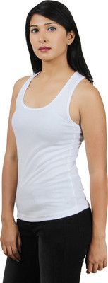 

Wazeer Casual Sleeveless Solid Women's White Top(Size: S)
