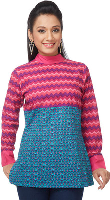 

Enah Casual Full Sleeve Printed Women's Blue Top