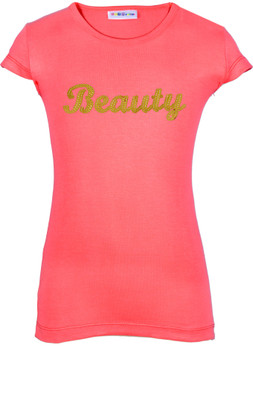 

Lil Orchids Girls Casual Cotton Top(Pink, Pack of 1, Blossom berry