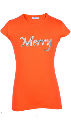 

Lil Orchids Casual Cotton Top(Orange, Pack of 1, Coral