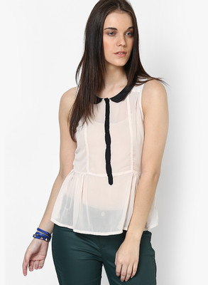 

Only Casual Sleeveless Solid Women's Pink Top, Silver peony/black