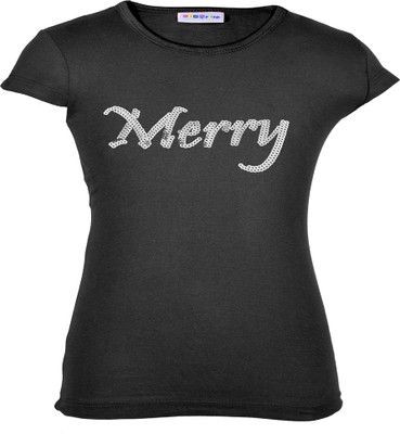 

Gkidz Girls Casual Cotton Top(Pack of 1, Black