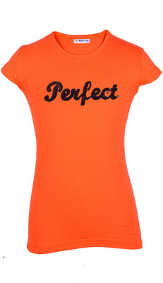 

Lil Orchids Casual Cotton Top(Orange, Pack of 1, Coral