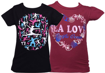 

Gkidz Girls Casual Cotton Top(Multicolor, Pack of 2, Black & maroon