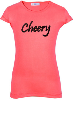 

Lil Orchids Girls Casual Cotton Top(Pink, Pack of 1, Blossom berry