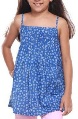 

Trmpi Girl's Casual Cotton Top(Blue, Pack of 1
