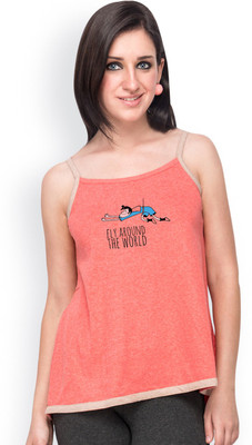 

Campus Sutra Casual Sleeveless Printed Women's Orange, Brown Top, Brown;peach