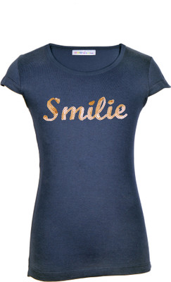 

Lil Orchids Casual Cotton Top(Blue, Pack of 1, Navy