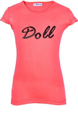 

Lil Orchids Casual Cotton Top(Pink, Pack of 1, Blossom berry