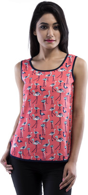 Amadore Casual No Sleeve Animal Print Women Multicolor Top Amadore Casual No Sleeve Animal Print Women Multicolor Top