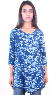 

AR2 Casual 3/4th Sleeve Printed Women's Blue Top