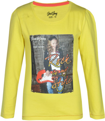 

Gini & Jony Girls Casual Cotton Top(Yellow, Pack of 1, 1292