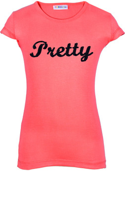

Lil Orchids Casual Cotton Top(Pink, Pack of 1, Blossom berry