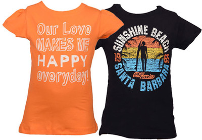 

Gkidz Girls Casual Cotton Top(Orange, Pack of 2, Orange & black