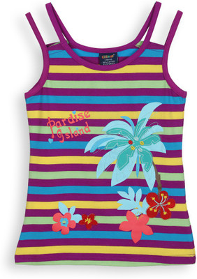 

Lilliput Girls Casual Cotton Top(Multicolor, Pack of 1, Purple dark
