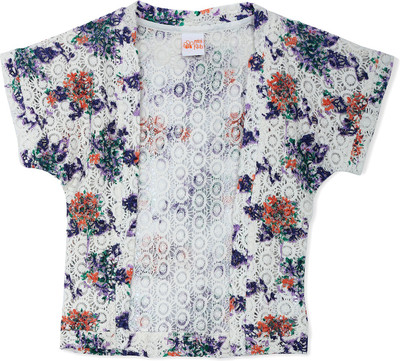 

FS Mini Klub Girls Casual Cotton Top(Multicolor, Pack of 1, White aop