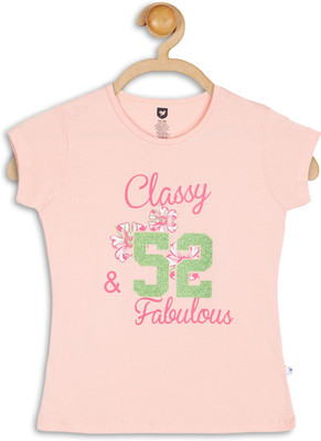 

612 League Girls Casual Cotton Top(Pink, Pack of 1, Lt peach