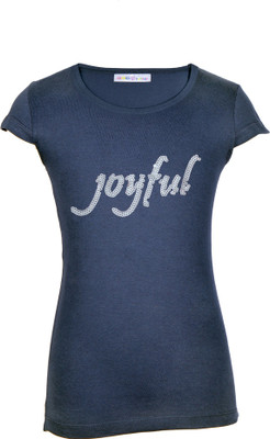 

Lil Orchids Casual Cotton Top(Blue, Pack of 1, Navy
