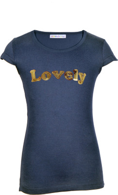

Lil Orchids Casual Cotton Top(Blue, Pack of 1, Navy