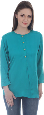 INARA ROBES Casual Full Sleeve Solid Women Black Top INARA ROBES Casual Full Sleeve Solid Women Black Top