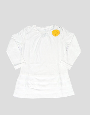

Dreamszone Girls Casual Cotton Top(White, Pack of 1)