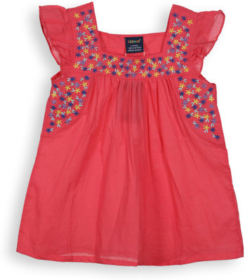 

Lilliput Casual Cotton Top(Red, Pack of 1, Peach light