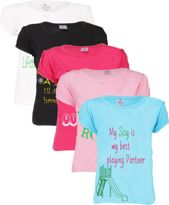 

Gkidz Casual Cotton Top(Multicolor, Pack of 5, Pink