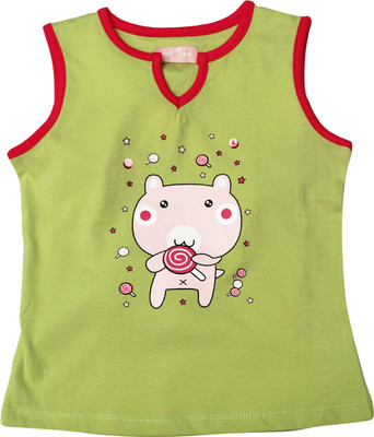 

JusCubs Girls Casual Cotton Top(Green, Pack of 1