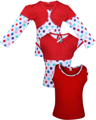 80% OFF on Gkidz Girls Casual Cotton Top(Red, Pack of 3) 80% OFF on Gkidz Girls Casual Cotton Top(Red, Pack of 3)