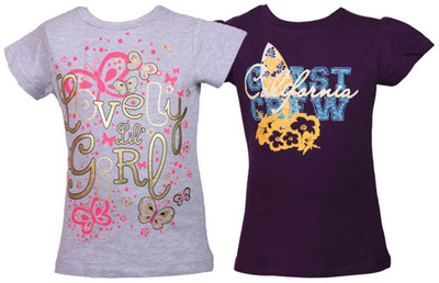 

Gkidz Girls Casual Cotton Top(Grey, Pack of 2, Grey & purple