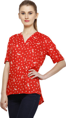 

Peptrends Casual Full Sleeve Solid Women's Red Top(Size: XL)